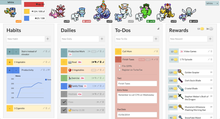 Habitica – The fun Todo List via RPG Style