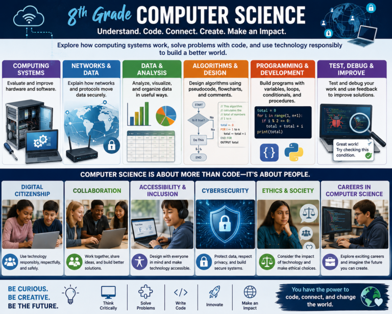 One Purchase, One Complete 8th Grade CS Course: The Oklahoma OAS-CS Standards Bundle