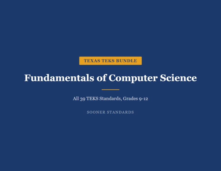 Fundamentals of Computer Science Curriculum: Every Texas TEKS §127.672 Standard, No Prep