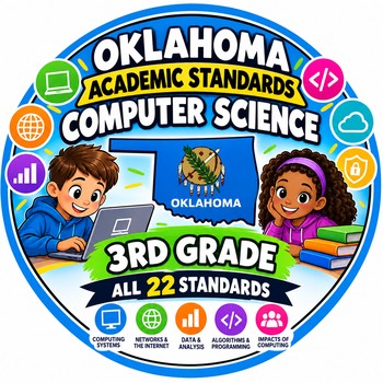 Grade 3 Computer Science Curriculum: Every Oklahoma OAS-CS Standard, No Prep