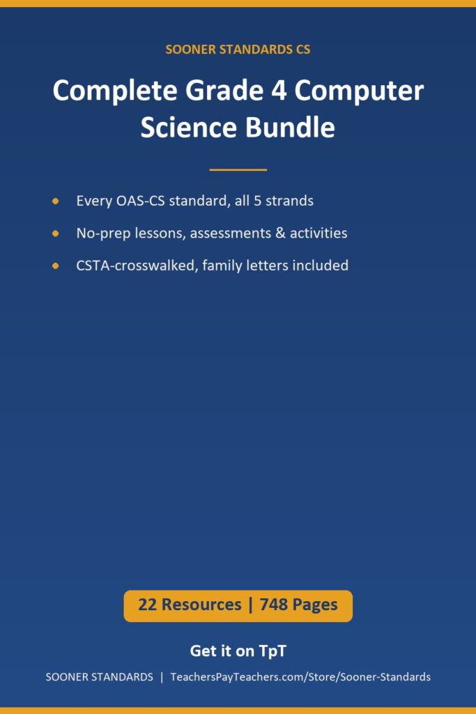 Grade 4 Computer Science Bundle cover